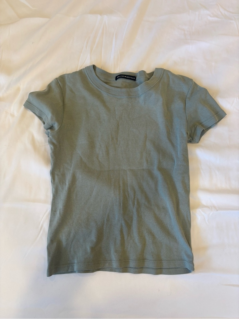 Brandy Melville Sage Green Short Sleeve Tee